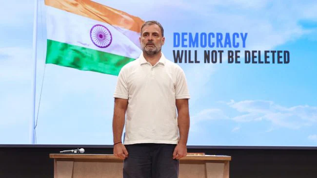 rajneetiguru.com - कांग्रेस का पायलट अभियान: वोट चोरी पर रोक। Image Credit – The Indian Express