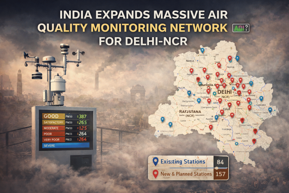 RajneetiGuru.co.in - दिल्ली-एनसीआर में वायु गुणवत्ता की ट्रैकिंग होगी और भी मजबूत - AI Generated Image