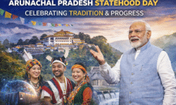 RajneetiGuru.com - 39वें स्थापना दिवस पर प्रधानमंत्री ने अरुणाचल को दी बधाई - AI Generated Image