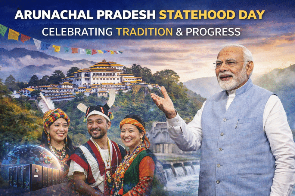 RajneetiGuru.com - 39वें स्थापना दिवस पर प्रधानमंत्री ने अरुणाचल को दी बधाई - AI Generated Image