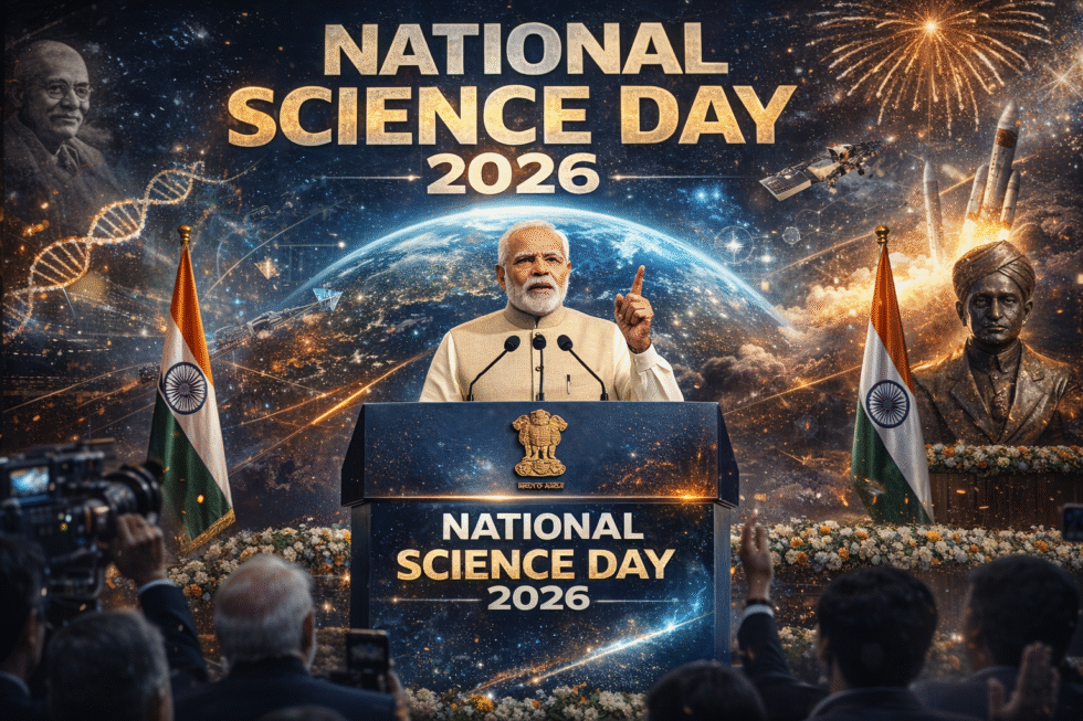 RajneetiGuru.com - पीएम मोदी ने राष्ट्रीय विकास के लिए विज्ञान को बताया उत्प्रेरक - AI Generated Image