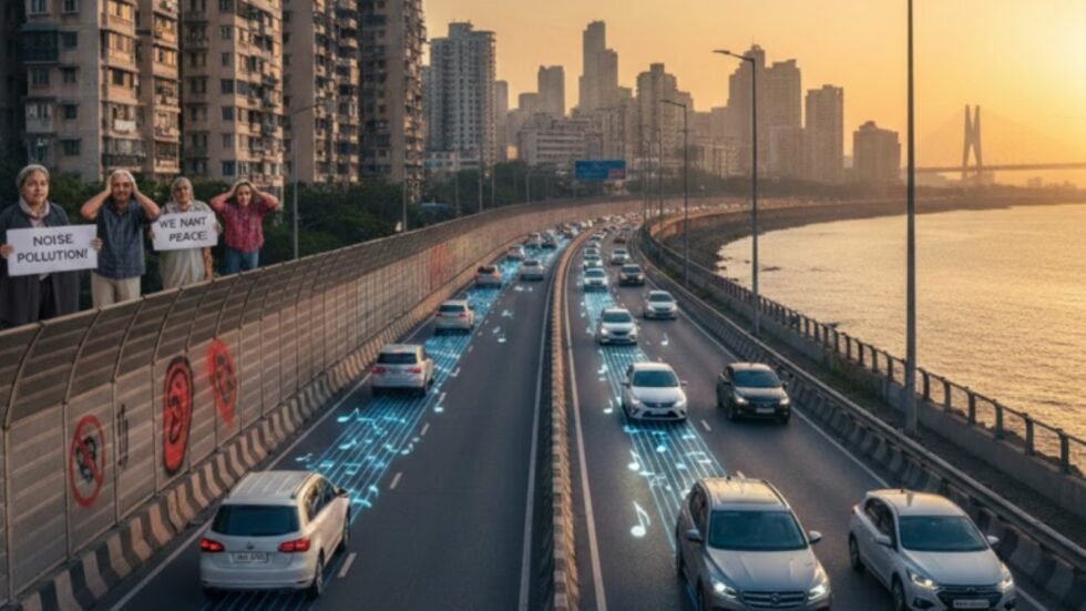 RajneetiGuru.com - मुंबई कोस्टल रोड पर 'जय हो' बना निवासियों का सिरदर्द - Image Credited by Times NOW