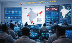 RajneetiGuru.com - ECI ने पाँच राज्यों के चुनावों के लिए लागू की सख्त आचार संहिता -AI Generated Image