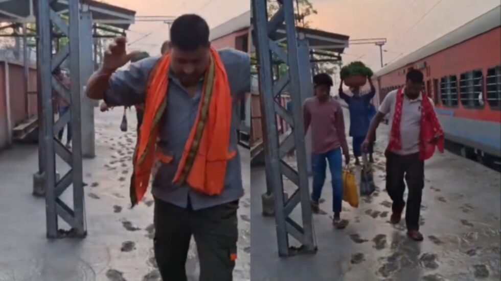 RajneetiGuru.com - बिहार रेलवे प्लेटफॉर्म पर बिछी - Image Credited by Times Now