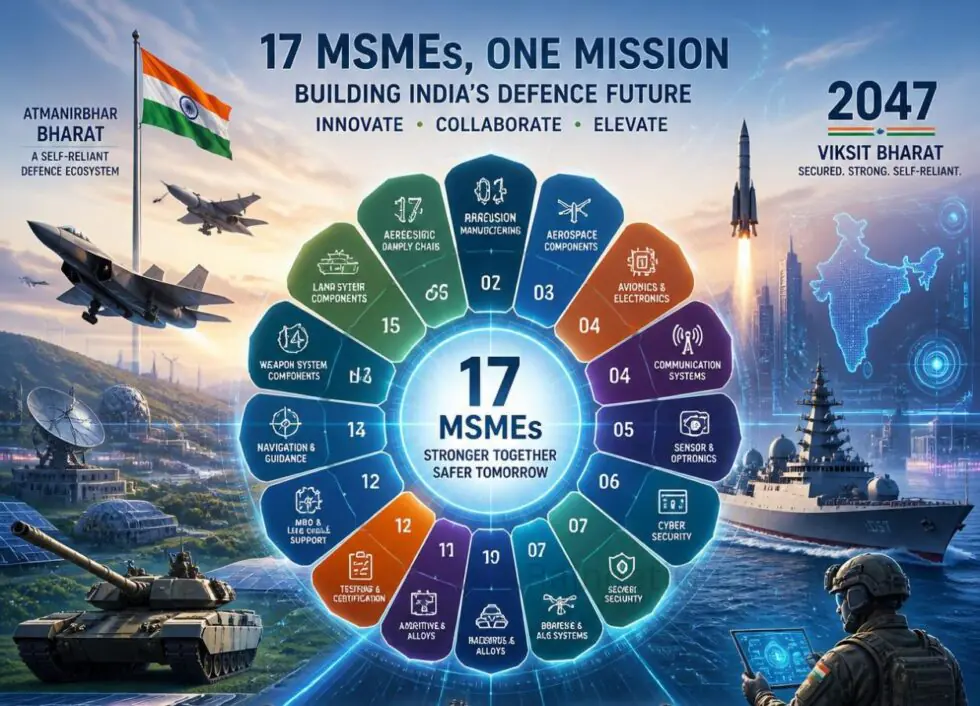 रक्षा क्षेत्र से जुड़े 17 हजार MSME, 2047 तक विकसित भारत का लक्ष्य - RajneetiGuru.com